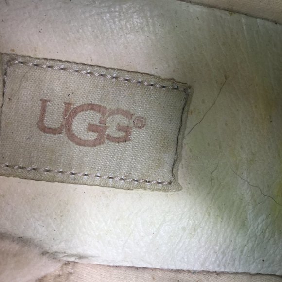 UGG Eyan ll Canvas Sneaker Women Size 9 White Cream Lace Up - Picture 6 of 8